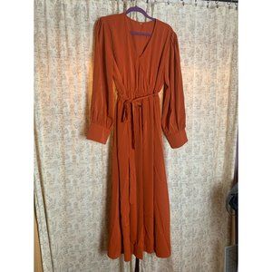 Beautiful Silky Rust Fall Dress